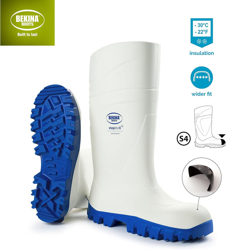 Robuste Sicherheitsstiefel für Männer und Frauen mit Stahlkappe, rutschfest, Weite Passform, Stiefel