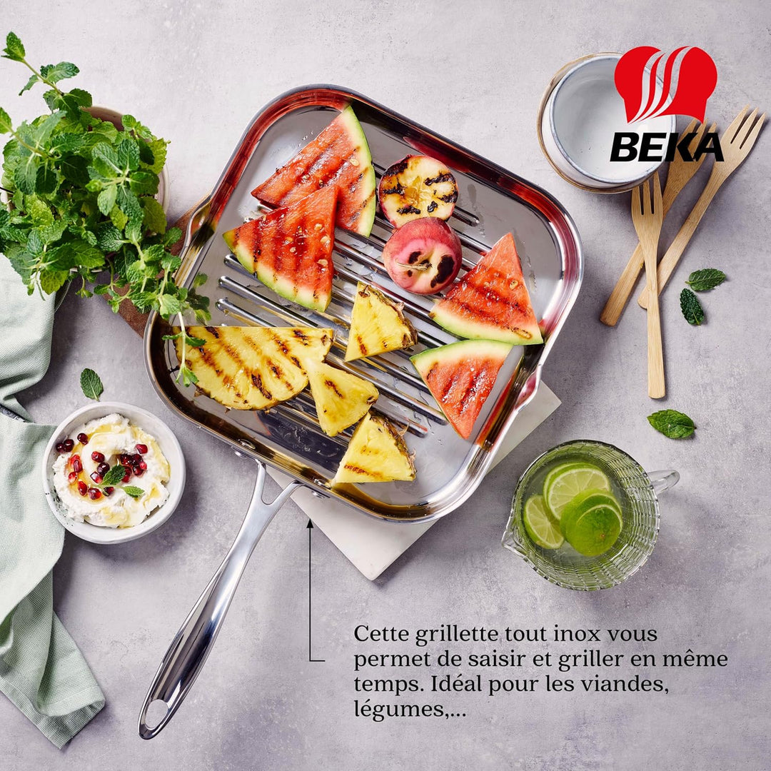 Beka Grillpfanne CHEF, 26,5 x 26,5 cm, für alle Herdarten (auch Induktion)
