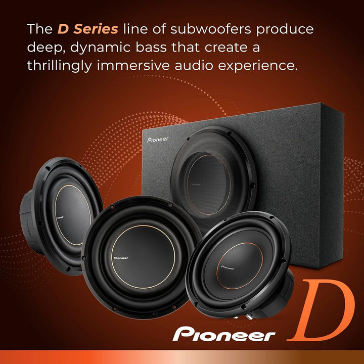 PIONEER TS-D10LB | Flacher 10“ (25 cm) Gehäusesubwoofer der D-Serie