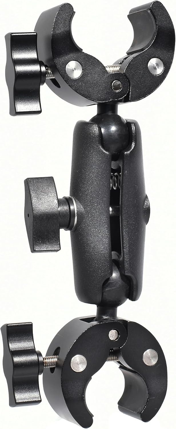 Schelle für Rohr / Stab, Motorrad Kamera Halterung Doppelklemme Universal fuer Insta360, Go Pro Acti