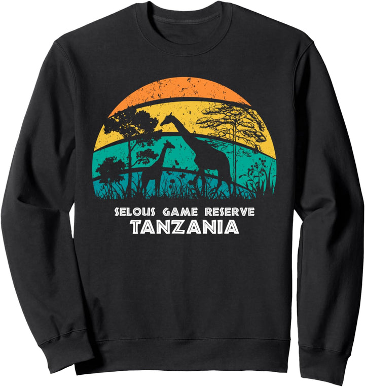 Vintage Retro Selous Game Reserve, Tansania Afrika Safari Gi Sweatshirt