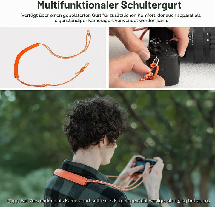 PGYTECH OneGo Kameratasche Beutel mit Kordelzug, Strassenfotografie Stylische Weiche Handetasche Sch