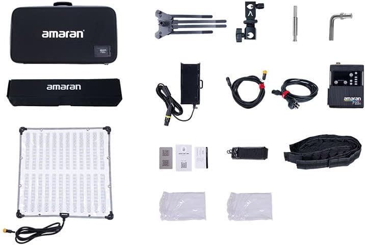 Aputure Amaran F22x 200W Flex-LED-Videoleuchte mit Wabengitter, zweifarbig 2500K-7500K, unterstützt
