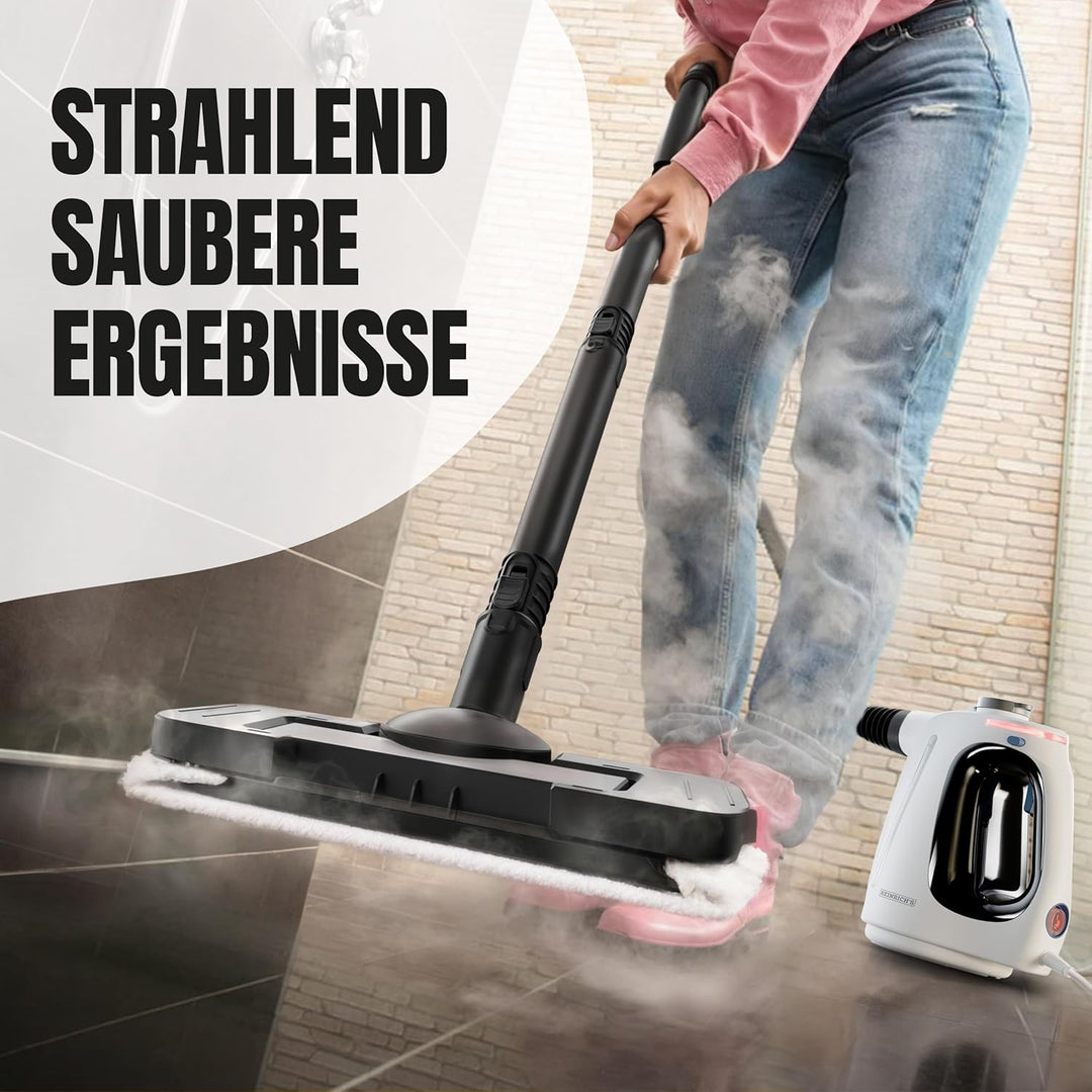 HEINRICHS Mopp-Set für Dampfreiniger, Handdampfreiniger für zuhause, Steam Cleaner, kurze Aufheizzei
