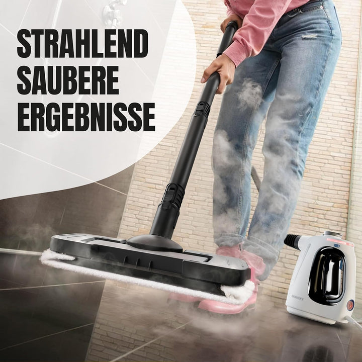 HEINRICHS Mopp-Set für Dampfreiniger, Handdampfreiniger für zuhause, Steam Cleaner, kurze Aufheizzei