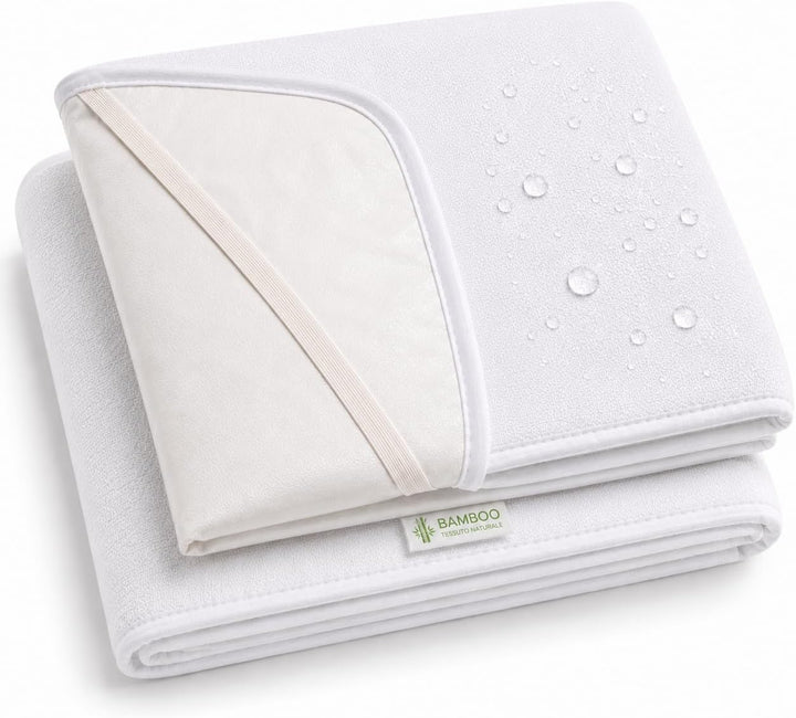 Flyideas Wasserdichter Matratzenschoner Babybett 80x160 cm, 2 STK. Zertif. Bambus - Matratzenschutz
