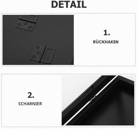 Trikot Bilderrahmen Fussball 45x35 cm, Schwarz Objektrahmen Holz T-Shirt-Präsentationsrahmen, Trikot