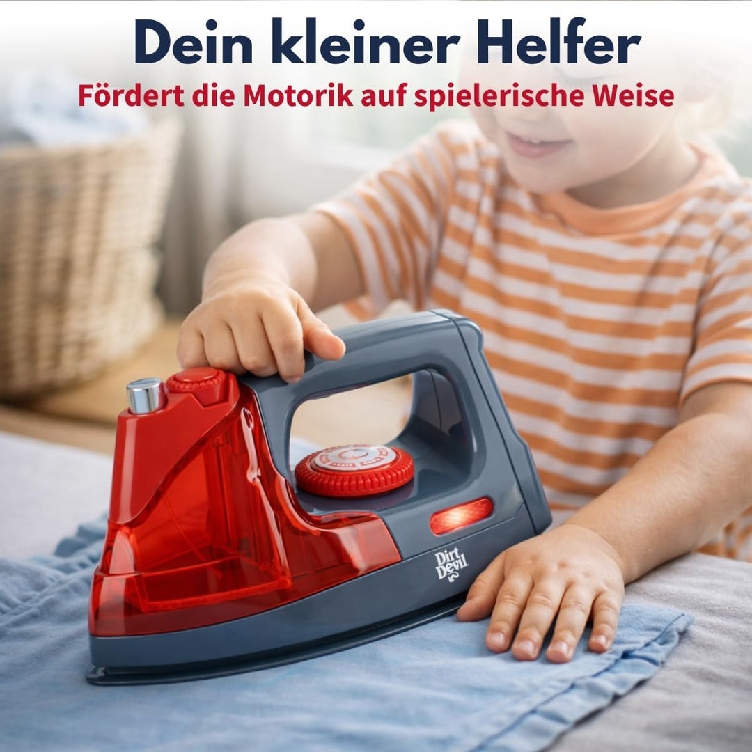 Dirt Devil Kids Spielzeug-Bügeleisen mit Licht und Sound – Spielzeug-Bügeleisen mit Sprühfunktion un