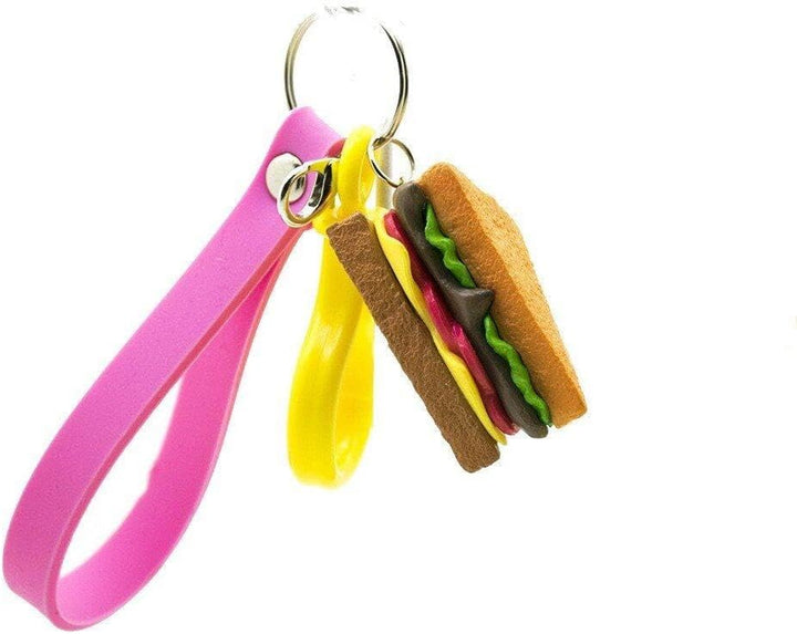8 Pcs Food Keychain Mini Simulation Sandwich Schlüsselbund Food Anhänger Kreativer Köstlicher Lebens