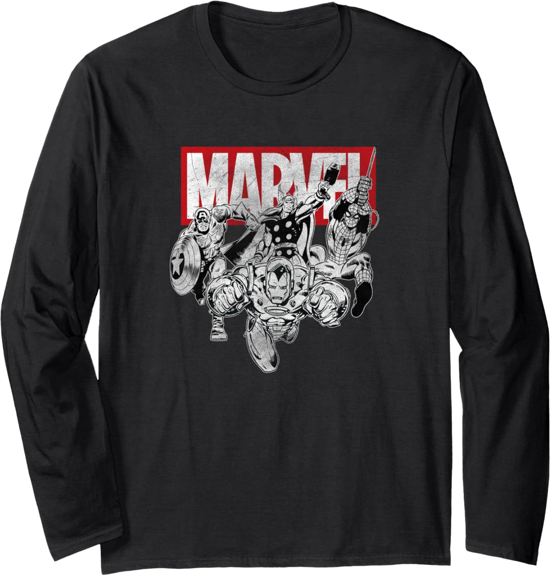 Marvel Iron Man Vintage Comic Langarmshirt