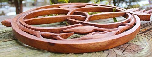 Windalf Celtic Handmade Irisches Wandbild Holzbild Avalon 39 cm Gralssuche Kelten Geschnitztes Holz-