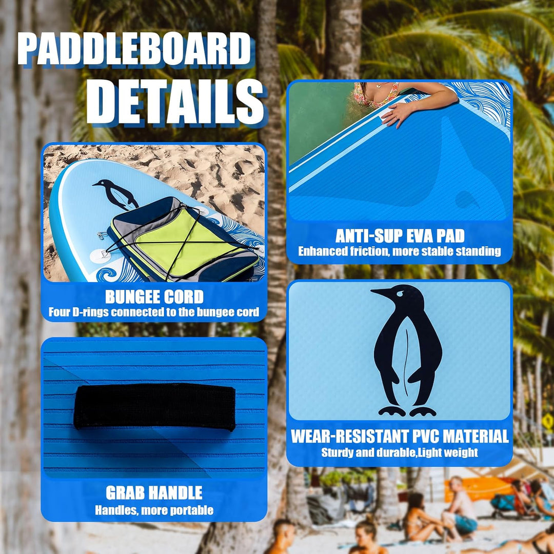 Tuxedo Sailor Stand Up Paddle Board 240/320/365cm Inflatable Paddle Boards for Adults and Kinder Sta