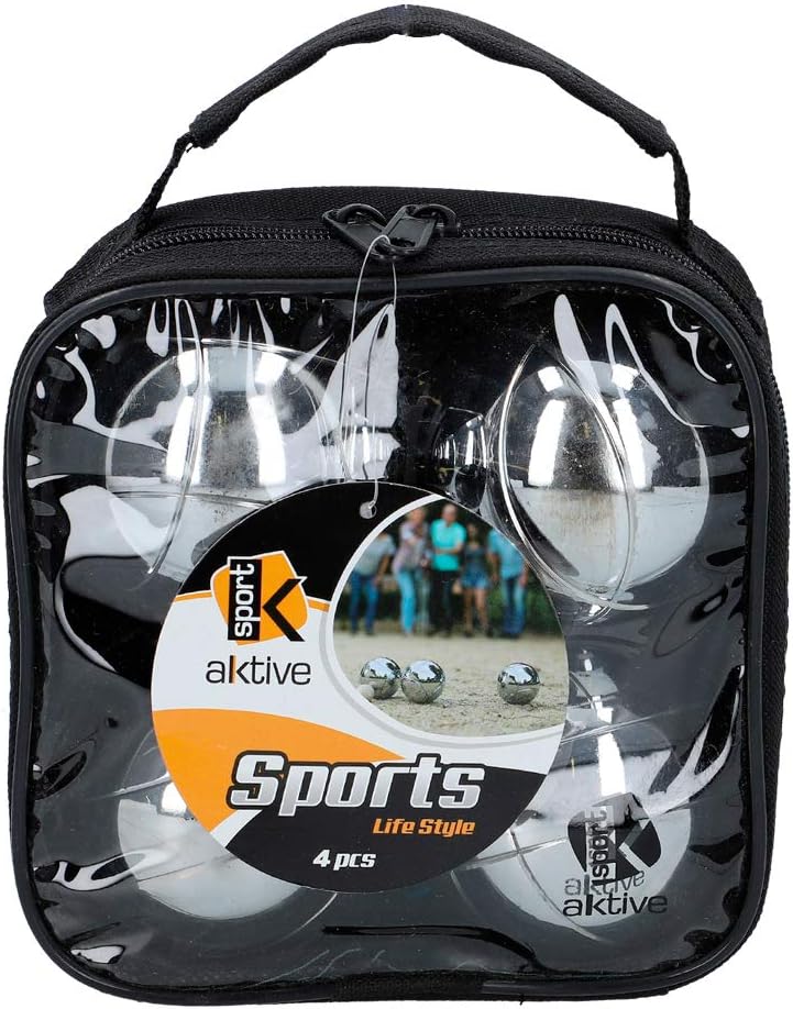 AKTIVE 54035 - Professionelles Petanque-Set mit 4 Sportbällen 4 Bälle, 4 Bälle