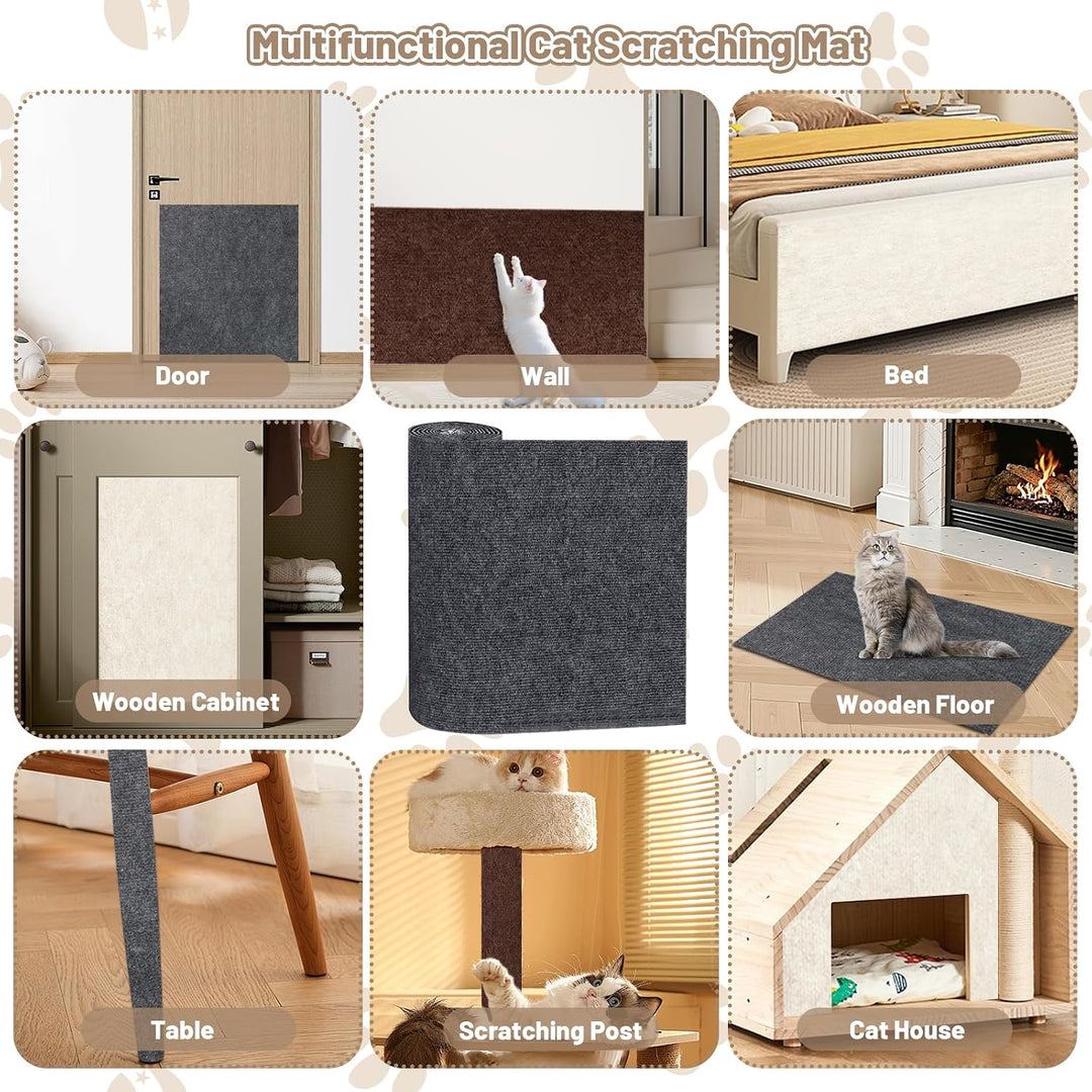 Kratzmatte Selbstklebend 300x40 cm Kratzschutz Sofa | Katze Zuschneidbar DIY Kratzmatte Katze für Sc