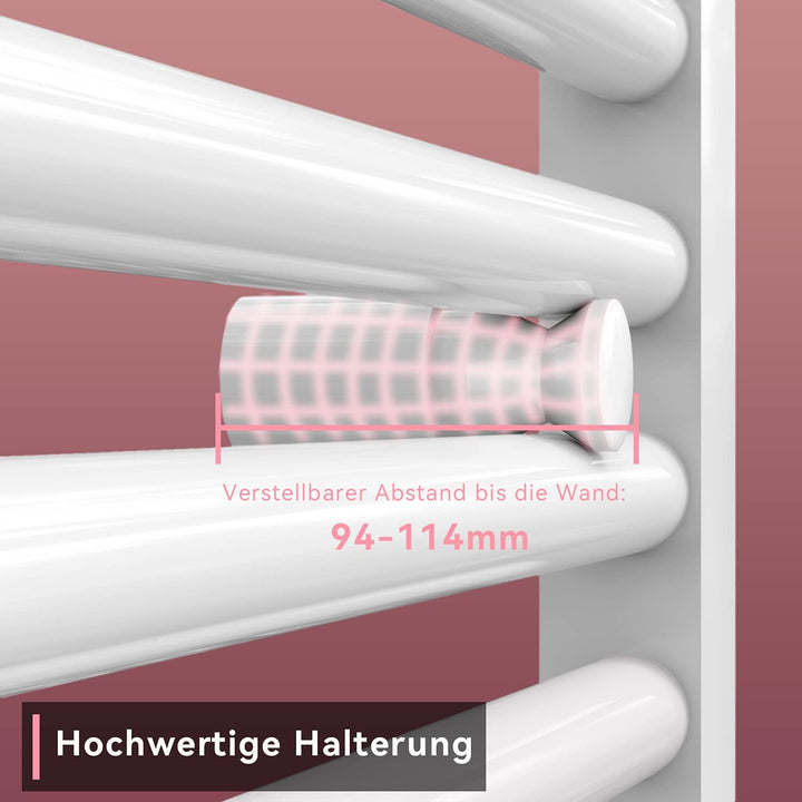 ELEGANT Badheizkörper Handtuchtrockner 1600 x 500mm Handtuchhalter weiss vertikal Handtuchheizkörper
