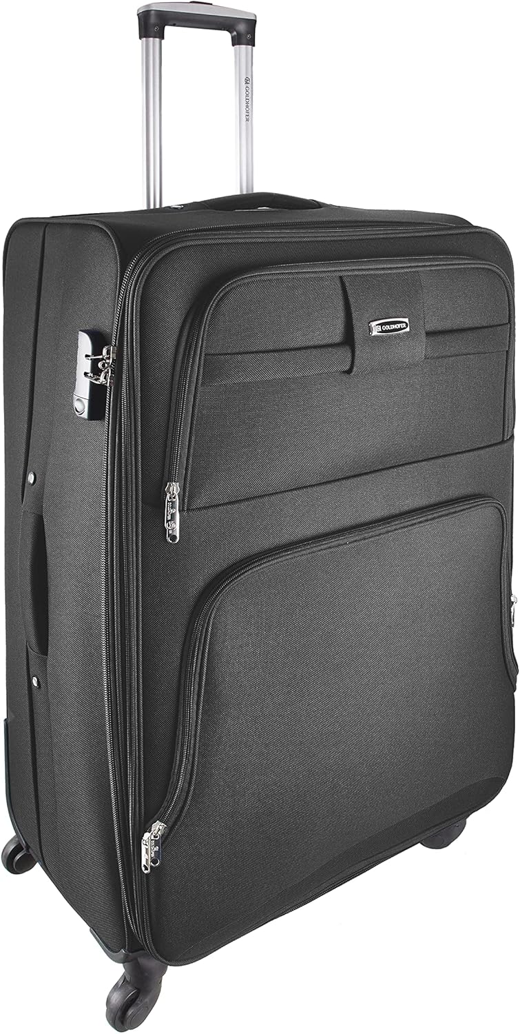 Goldhofer® Reisekoffer Set in 4 Grössen und 4 Farben (Schwarz), Schwarz