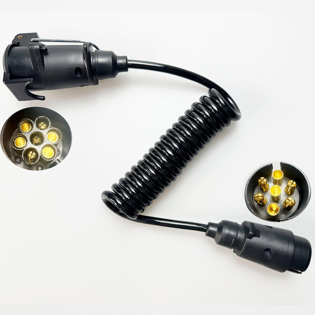 12V Max.2M 7 auf 7 Anhänger Verlängerungskabel 7 Polig Adapter Spiralkabel 2M Adapter Spiralkabel 7