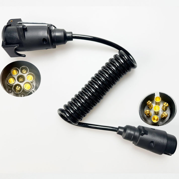 12V Max.2M 7 auf 7 Anhänger Verlängerungskabel 7 Polig Adapter Spiralkabel 2M Adapter Spiralkabel 7