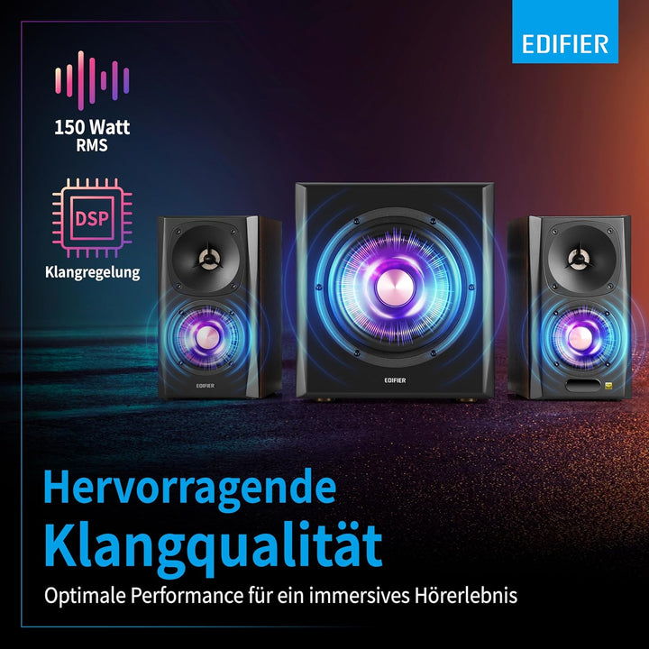 Edifier S360DB 2.1 Regellautsprecher und Subwoofer Lautsprechersystem Bluetooth V5.1 aptX kabelloser