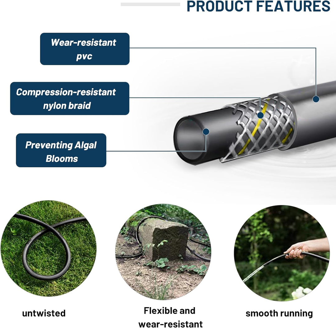 SWAWIS Rohrreinigungsschlauch 30M 180bar 60°C Rohrreinigungsset Abflussreiniger Schlauch mit Düsen S