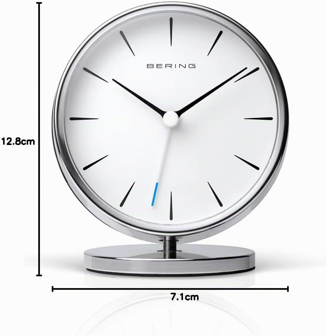 BERING Damen und Herren Alarmclock Quarz Movement - Home Decor Collection mit Kunststoff Glas 90096-