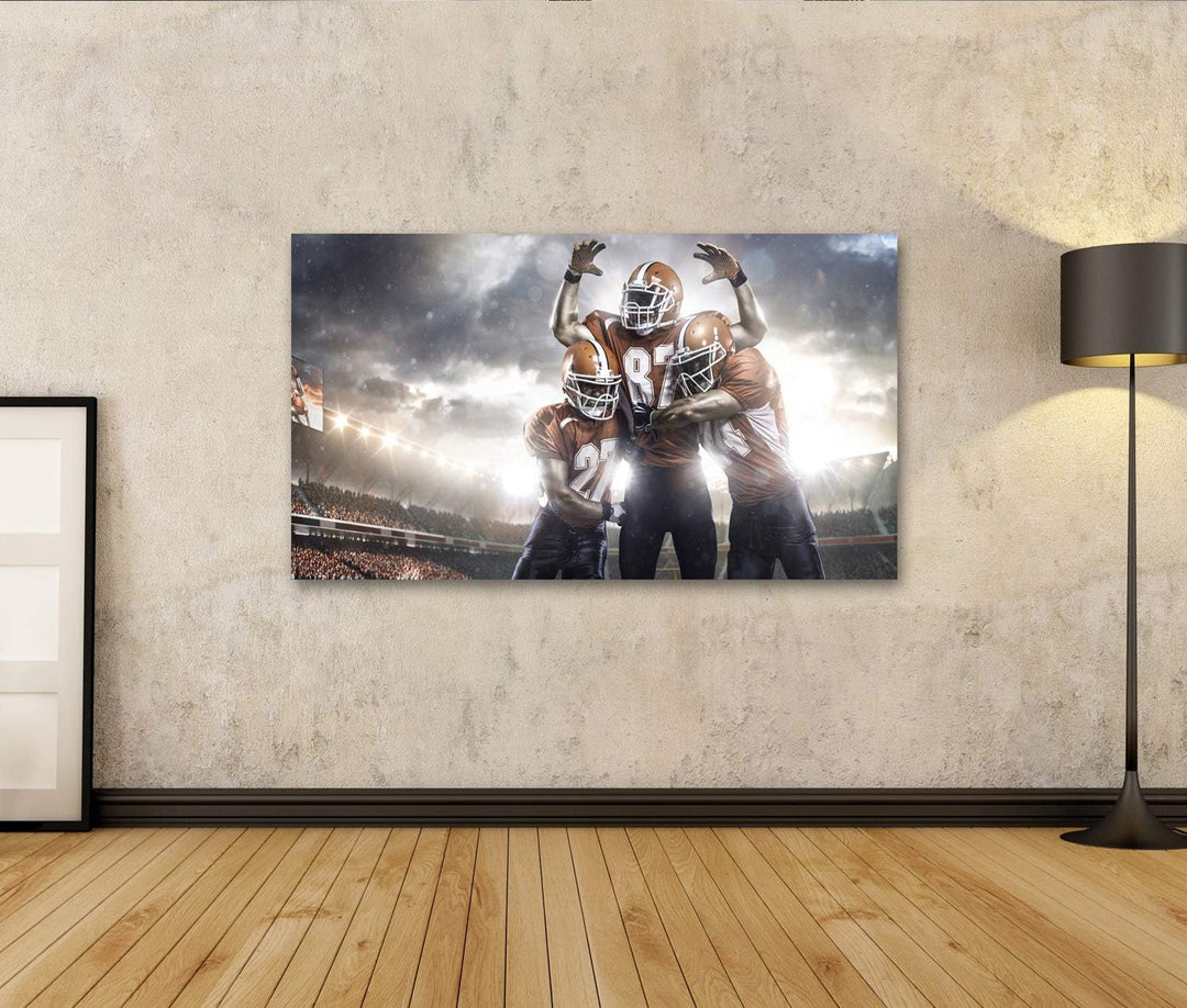 islandburner Bild auf Leinwand American Football Spieler In Aktion Kinderzimmer Jugendzimmer Bilder