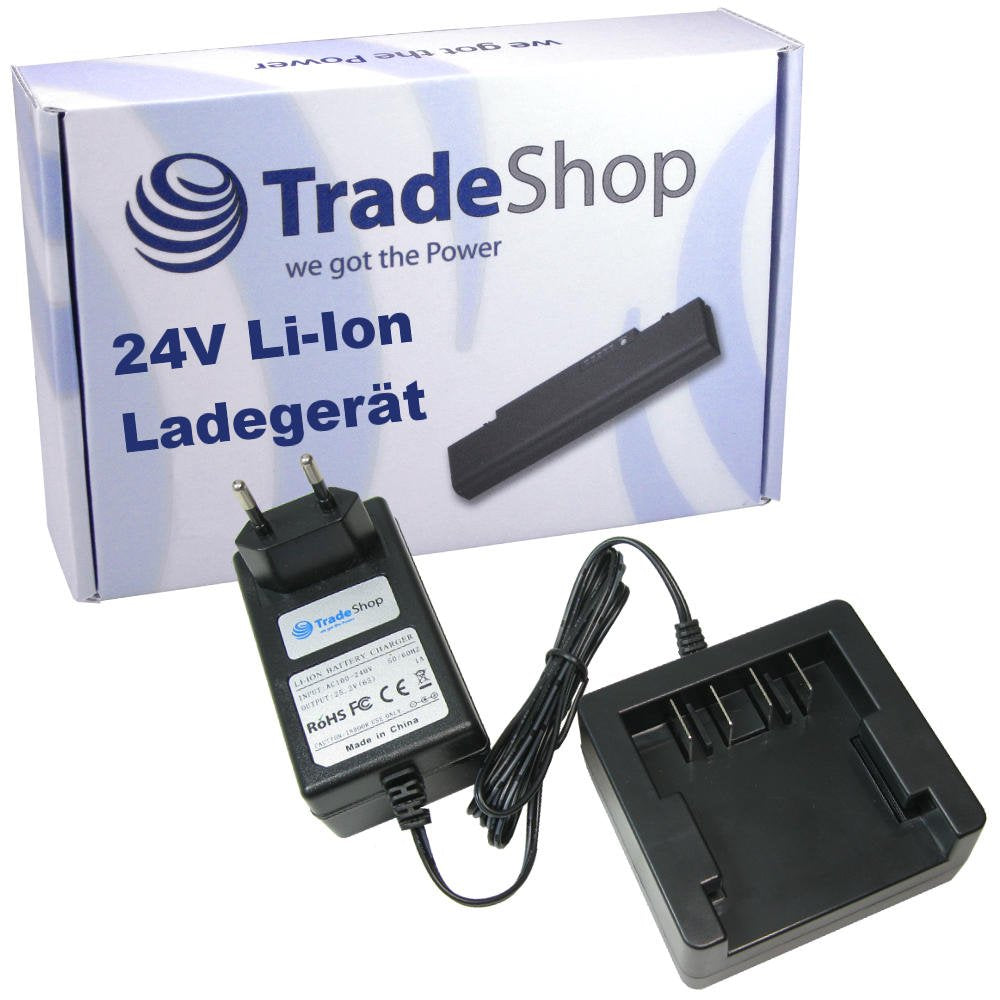 Trade-Shop 24V Li-Ion Akku Ladegerät Ladestation kompatibel mit Stiga SAB 24 AE SC 24 AE SGT 24 AE S