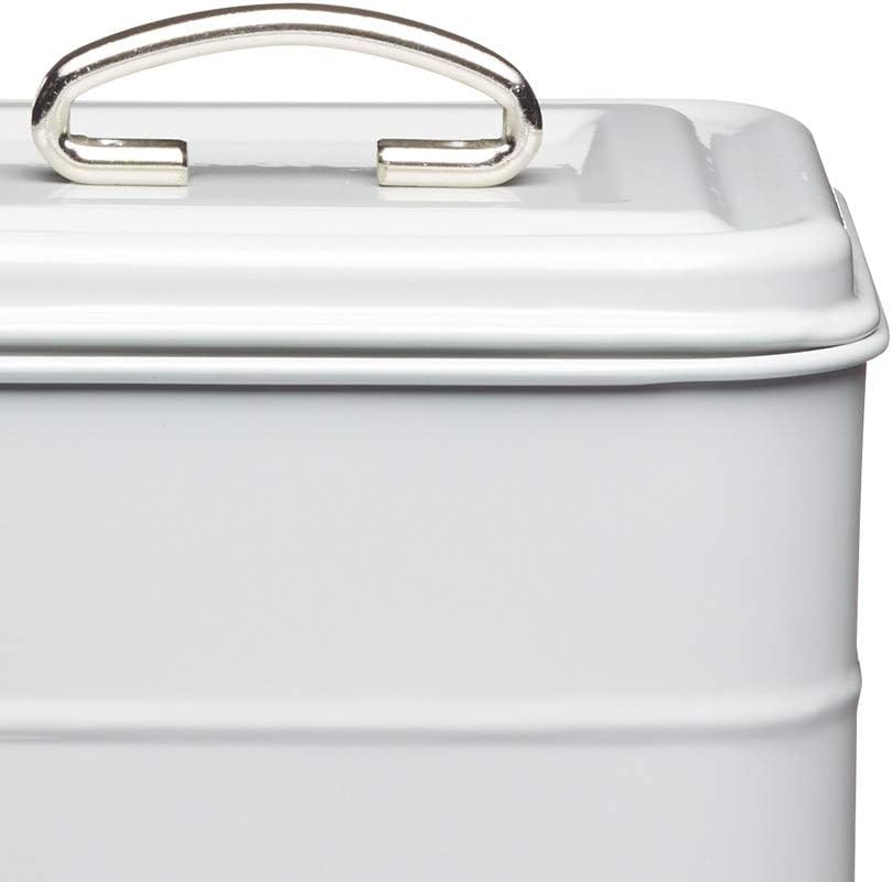 KitchenCraft Vintage Plätzchendose aus Blech, Retro, Klein, Grau – 14.5 x 19 cm Grau Einzeln, Grau E