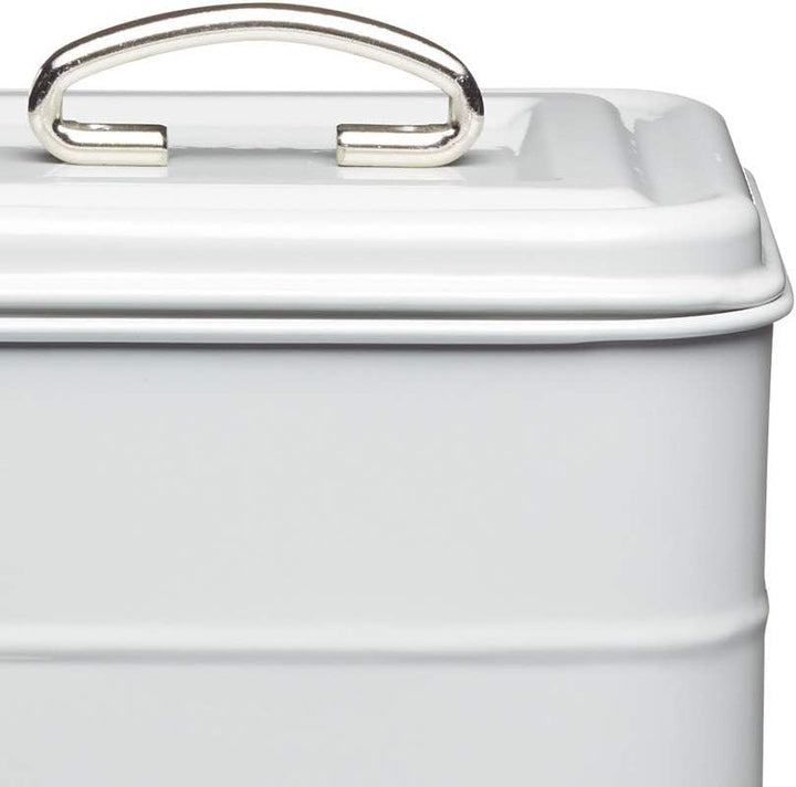 KitchenCraft Vintage Plätzchendose aus Blech, Retro, Klein, Grau – 14.5 x 19 cm Grau Einzeln, Grau E