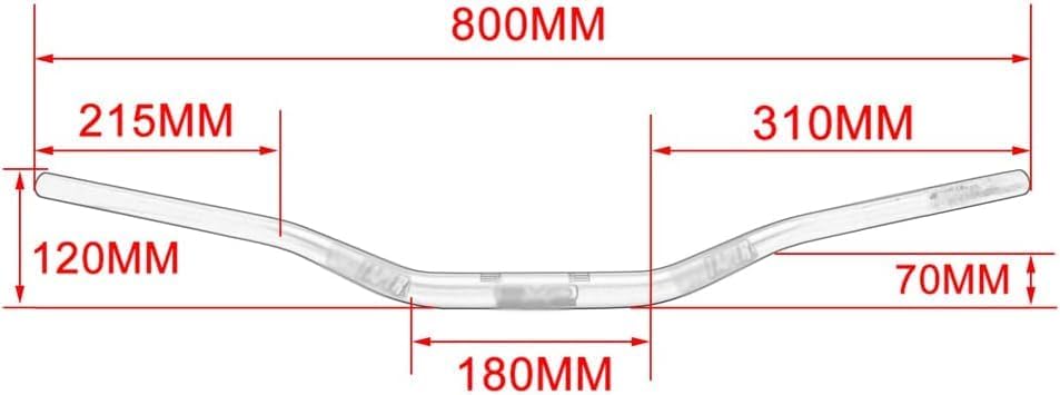 JFG RACING 28mm Motorrad Lenker,Motorrad 800MM Lenker Hand Fat Bar Pads Klemmhalterung für KX KXF YZ