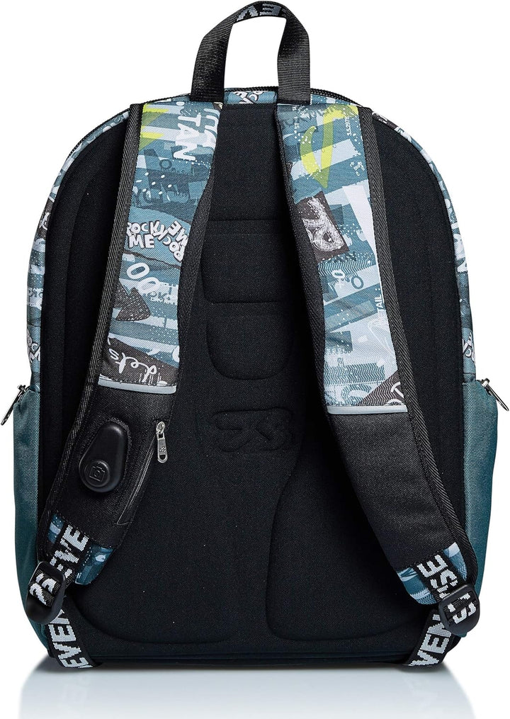 Seven Rucksack, Backpack für Schule, Uni & Freizeit, Geräumige Schultasche für Teenager, Mädchen, Ju