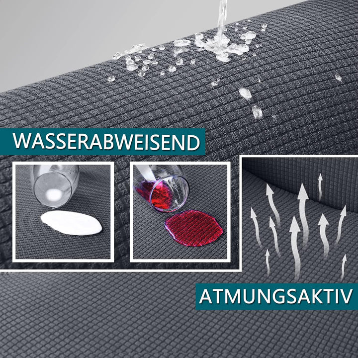 Granbest Premium Wasserabweisend 4 Stück Sektionssofa Sitzkissen Abdeckung Chaise Lounge Sofa Protec