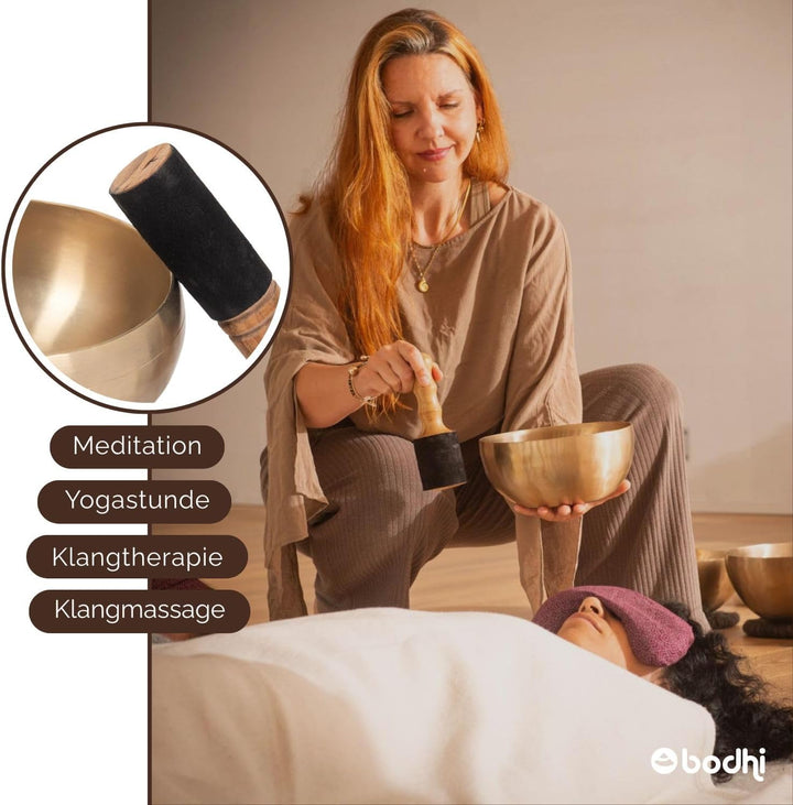Bodhi ESSENCE Klangschale SOLAR Ø 23,7 cm | Handgefertigte Singing Bowl aus Indien | Klangschale ink