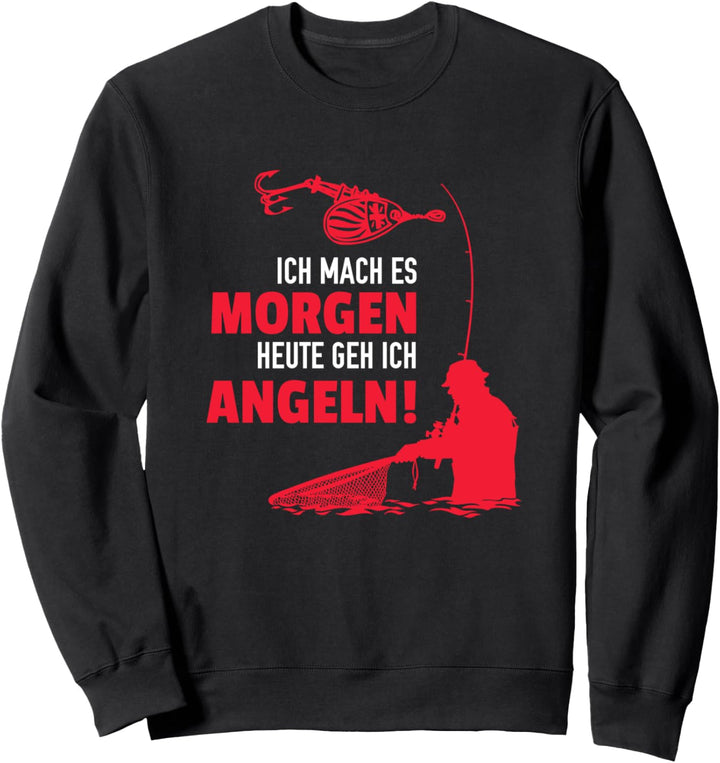Angler Geschenk-Idee fürs Fischen und Angeln, Motiv-Sprüche Sweatshirt