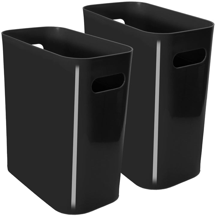 Youngever 2er Pack Schmaler Mülleimer, 10L Kunststoff Müllbehälter, Mülleimer mit Griffen für Heimbü