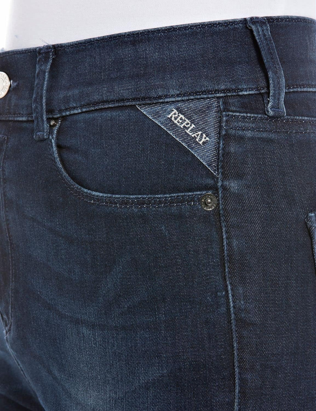 Replay Damen Jeans Mjla Slim-Fit mit Power Stretch 25W / 30L Dark Blue 007, 25W / 30L Dark Blue 007