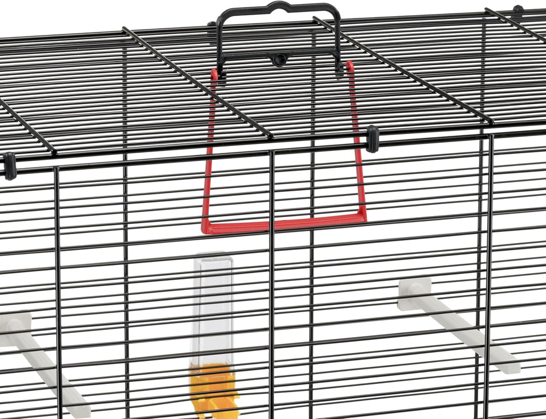 Ferplast Vogelkäfig Wellensittich Käfig Exotenkäfig, inkl. Vogelspielzeug, Vogel-Futternapf, Vogel-S