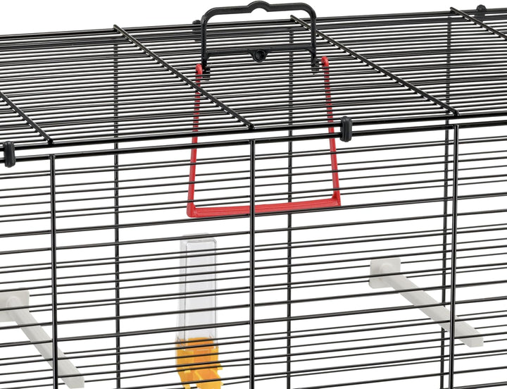 Ferplast Vogelkäfig Wellensittich Käfig Exotenkäfig, inkl. Vogelspielzeug, Vogel-Futternapf, Vogel-S