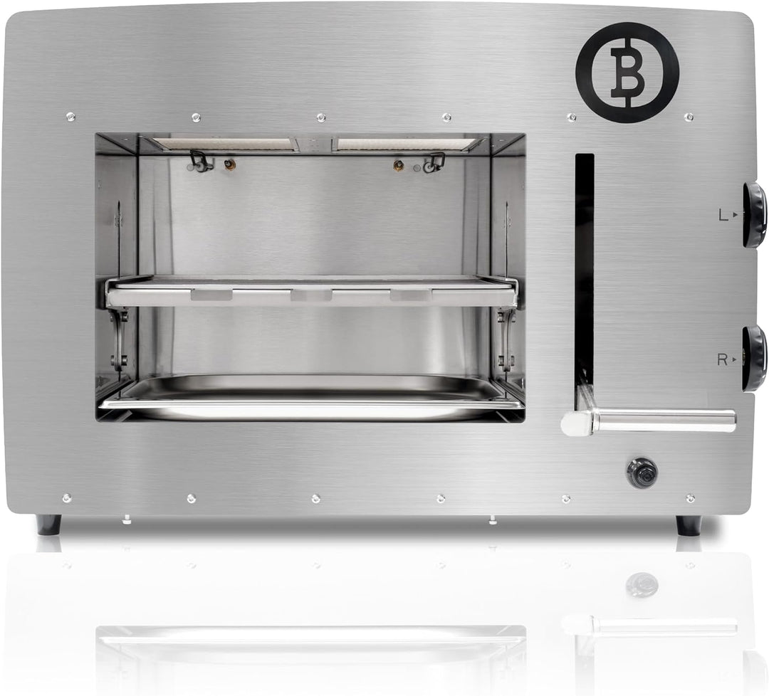 Beefer XL II – Profi-Oberhitzegrill mit 800 °C, 2 Regelbare Infrarotbrenner, Patentierte Einhand-Höh