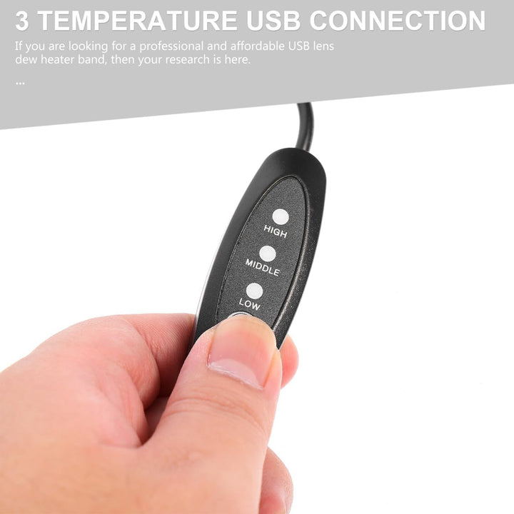 Housoutil USB Tauheizung Für Kamera Objektivwärmer Mit Neoprenmaterial Dreistufige Temperaturregelun