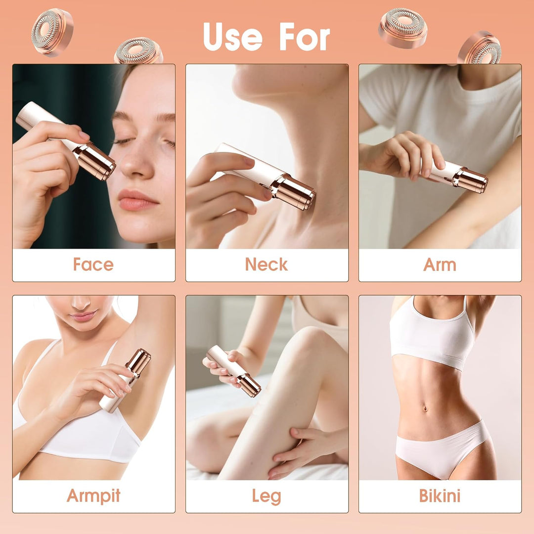 Gurelax Gesichtshaarentferner Ersatzköpfe für Flawless Finishing Touch, Schmerzlosen Generation 2 Er