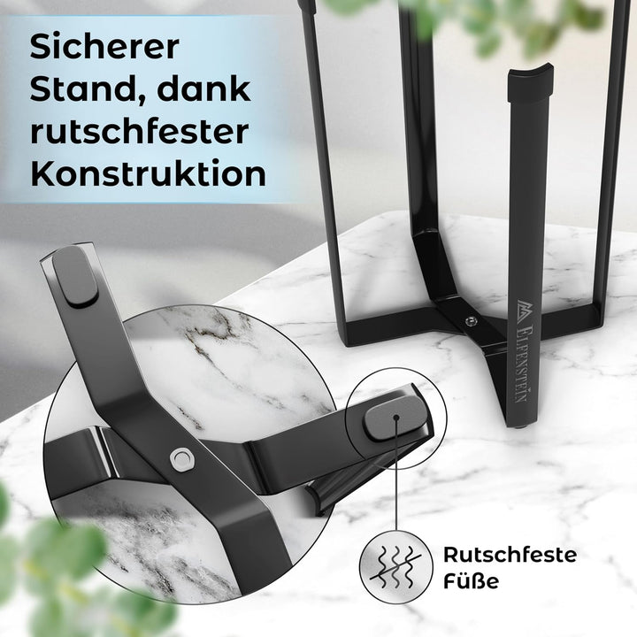 Elfenstein Flaschen Abtropfständer - Flaschenständer zum Abtropfen - Metall Abtropfgestell Flaschen