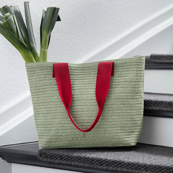 Remember Korbtasche lime green by