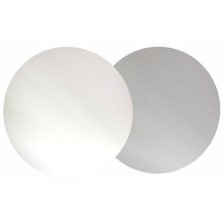 BrandNewCake® Tortenunterlage Weiss/Silber - Rund Ø 24cm - Kuchenkarton - 100 Stück