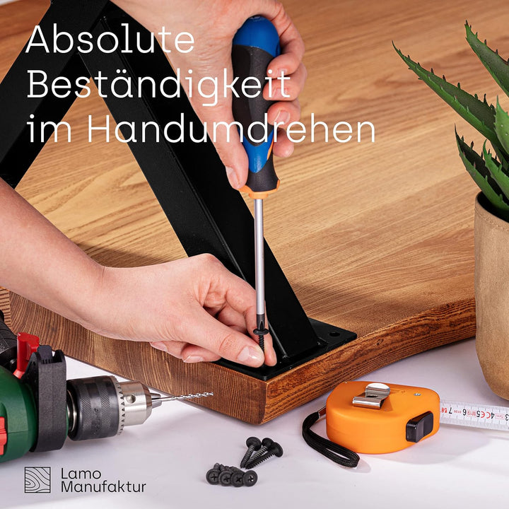 LAMO Manufaktur Tischbeine für Esstisch | Schreibtisch, Mark Massive | Vierkantprofil 80x80 mm, Tisc