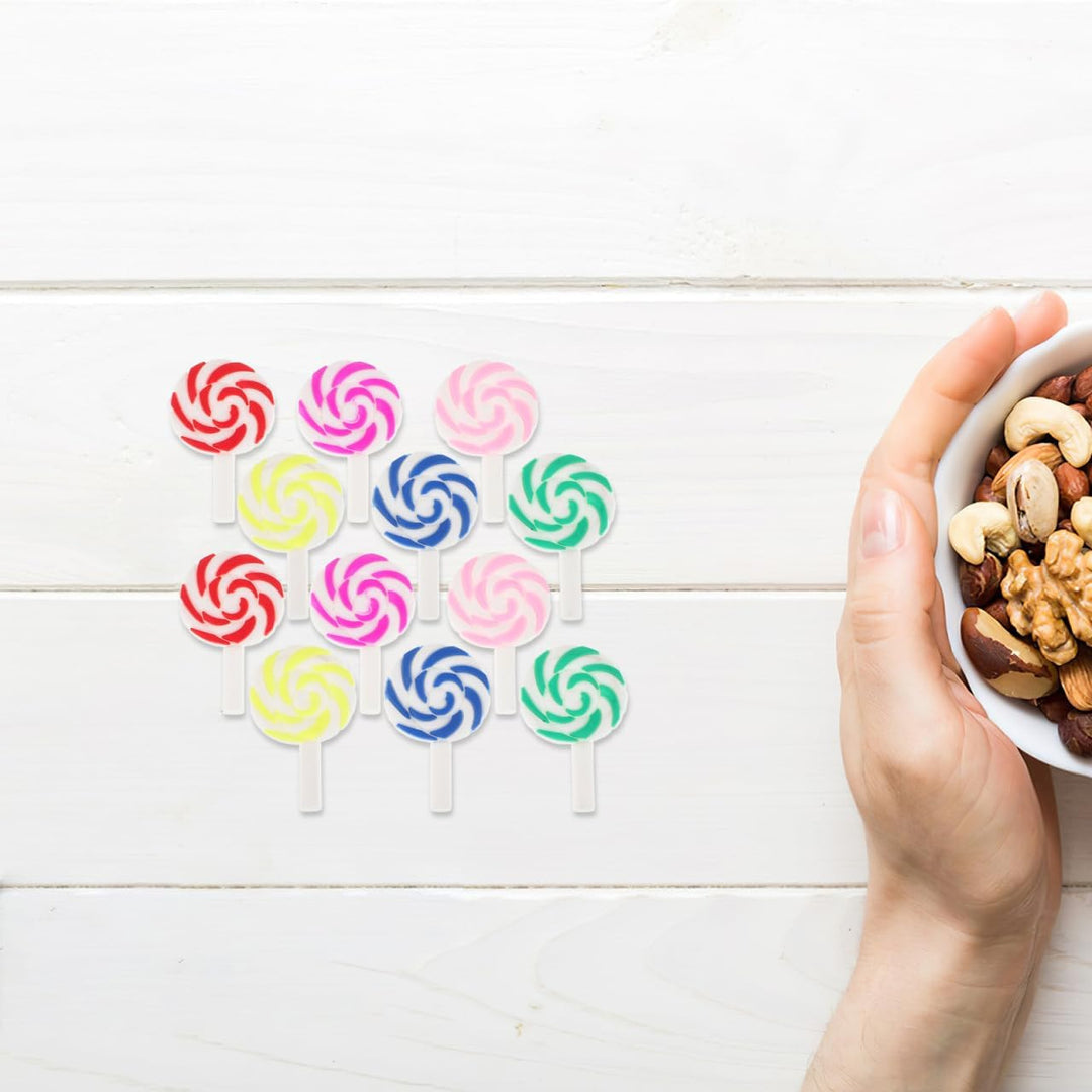 ULTNICE 36 StüCk Diy Lutscher Verzierungen Aus Polymer Clay Bunte Regenbogen Lollipops Bastelset FüR