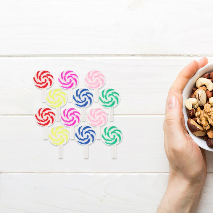 ULTNICE 36 StüCk Diy Lutscher Verzierungen Aus Polymer Clay Bunte Regenbogen Lollipops Bastelset FüR
