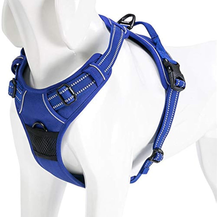 WINHYEPET Truelove Hundegeschirr No-Pull Reflektierendes verstellbar Haustiergeschirr mit 2 Leinencl