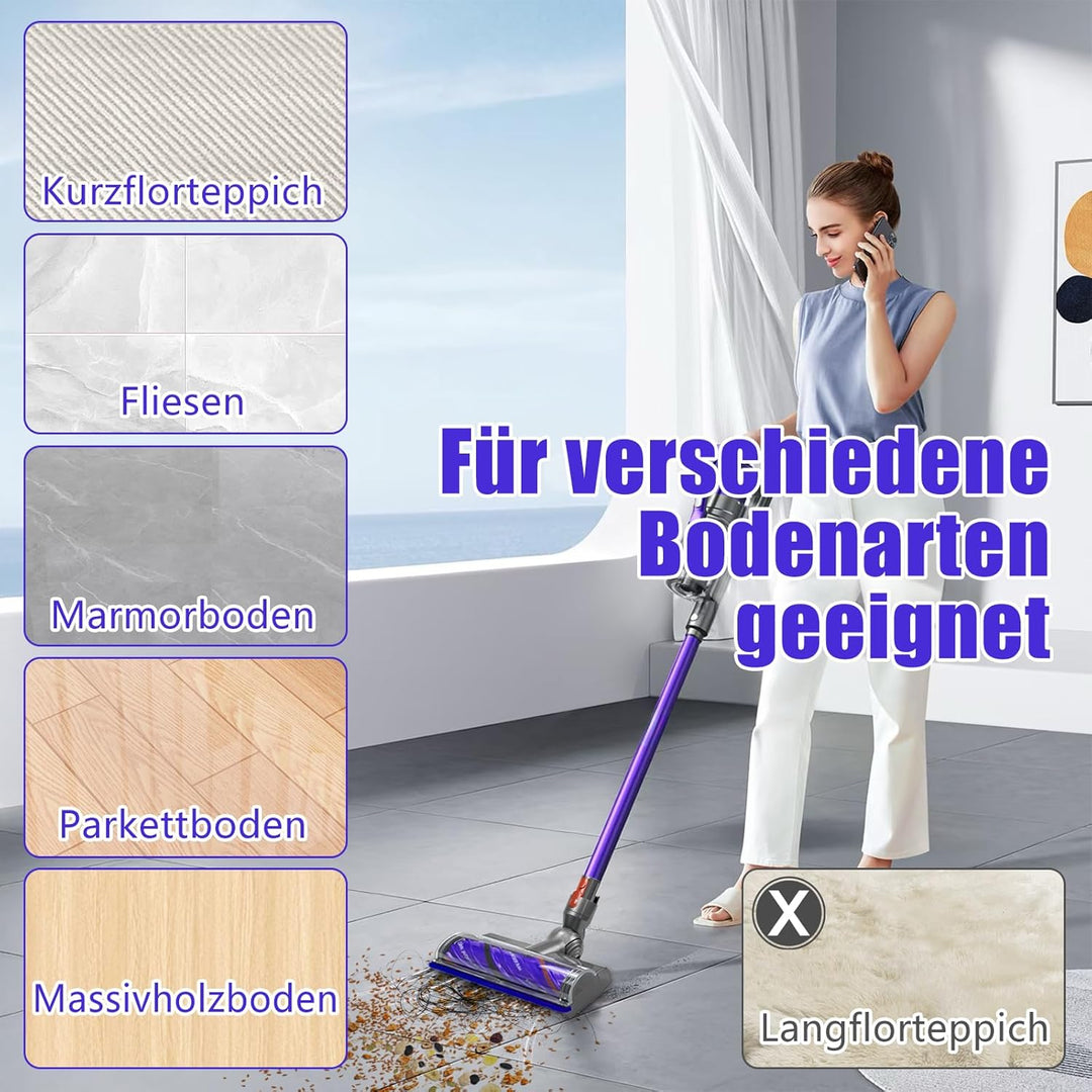 Bürste kompatibel für Dyson V7 V8 V10 V11 V15 SV10 SV11 SV12 SV14 Staubsauger,Anti-Verwicklungs Bode