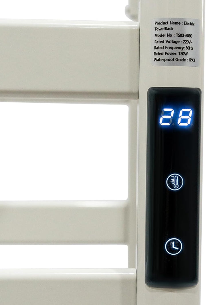 Handtuchheizkörper Freistehend Elektrisch Badheizkörper LED-Anzeige 45-60℃/113-140°F Handtuchleiter
